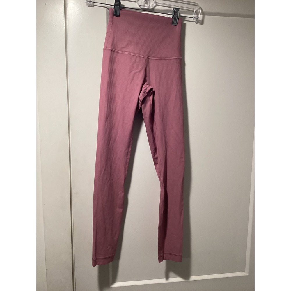 Lululemon Align High-Rise Ribbed Pant 28‎ Mauve Pink Nulu Yoga Leggings NWOT
